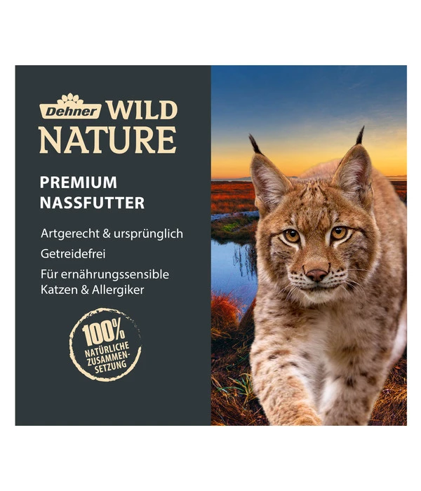 Dehner Wild Nature Nassfutter Für Katzen Auwald Adult, Hirsch & Truthahn, 16 X 85 G 4 Dehner Wild Nature Nassfutter Für Katzen Auwald Adult, Hirsch & Truthahn, 16 X 85 G – Bild 2